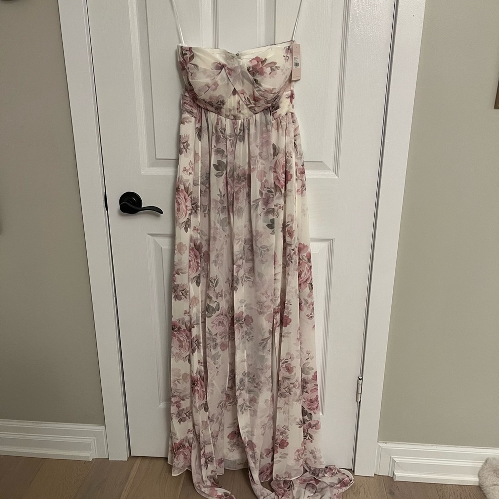 Grace Chiffon Strapless Maxi Dress